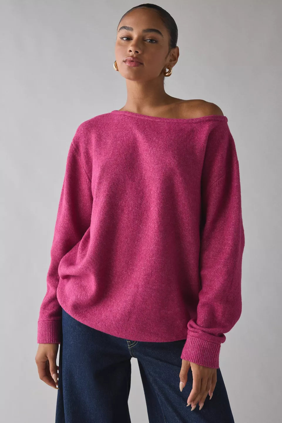 Urban Outfitters Women's Nola Oversized Off-The-Shoulder Sweater