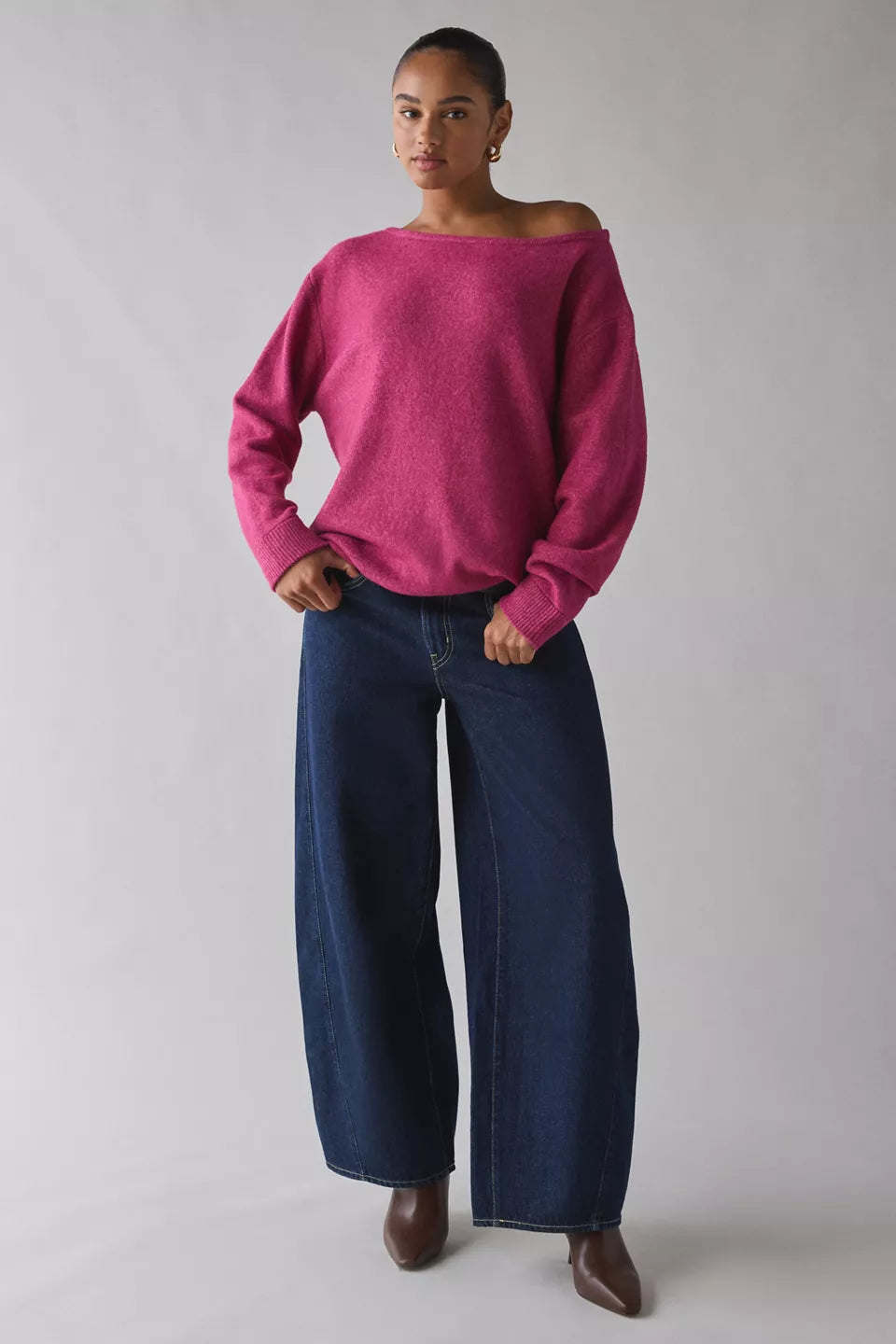 Urban Outfitters Women's Nola Oversized Off-The-Shoulder Sweater