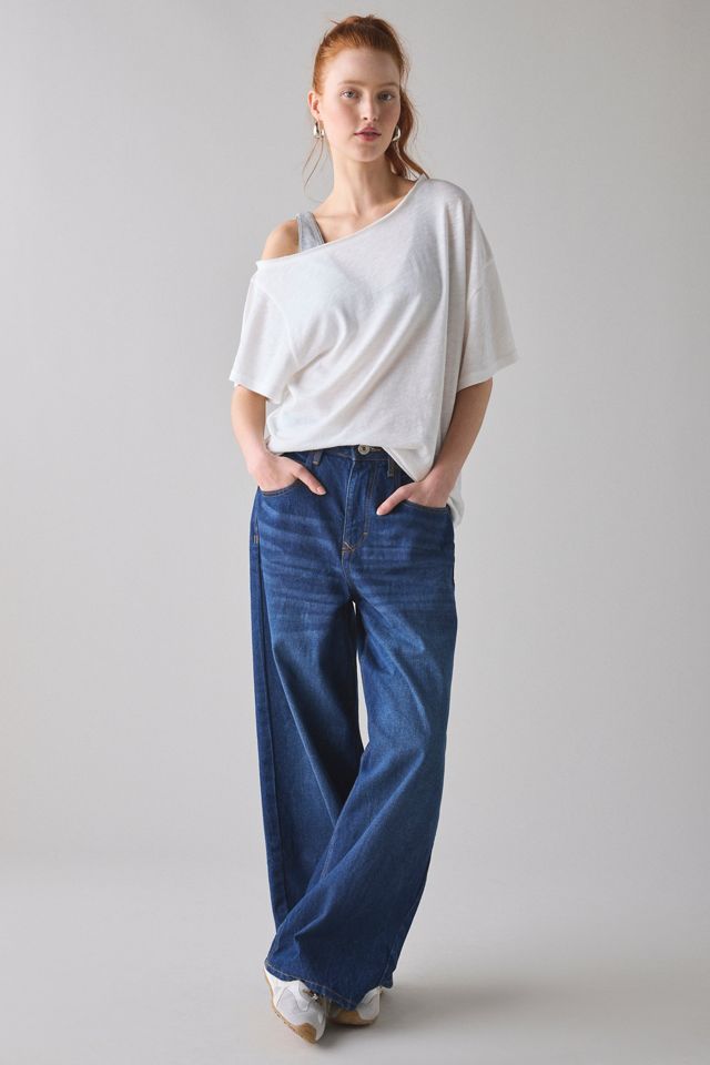 BDG Women's Courtney Off-The-Shoulder Oversized Tee