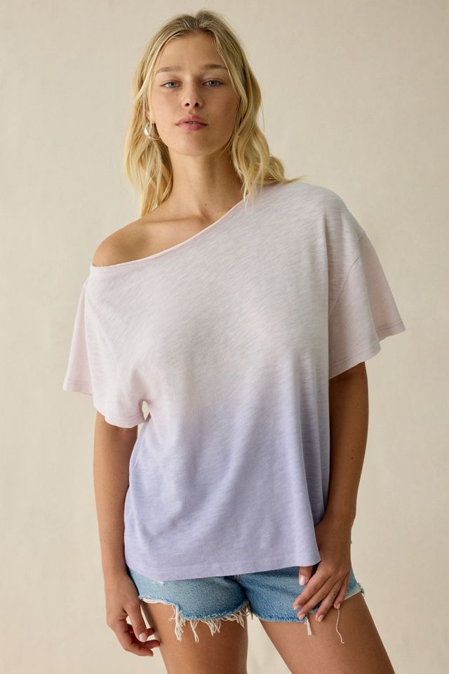 BDG Women's Courtney Off-The-Shoulder Oversized Tee