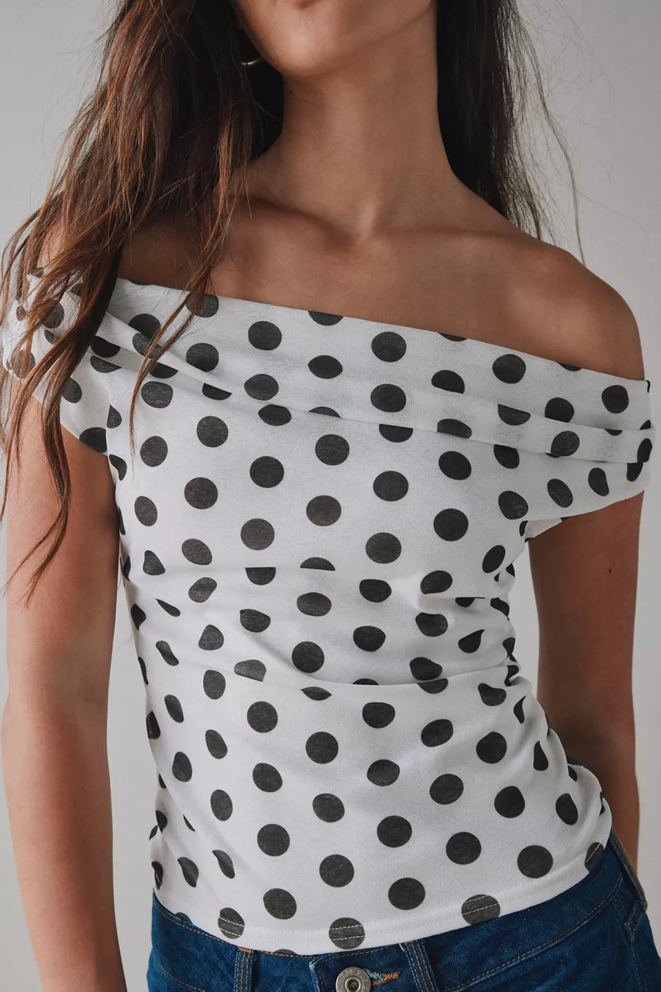 Urban Outfitters Women's Fia Off-The-Shoulder Crop Top