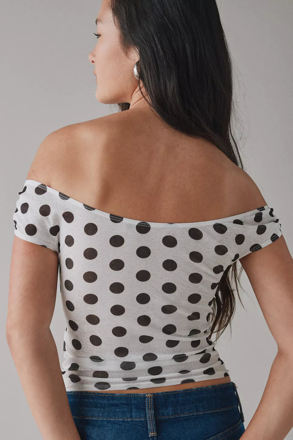 Urban Outfitters Women's Fia Off-The-Shoulder Crop Top