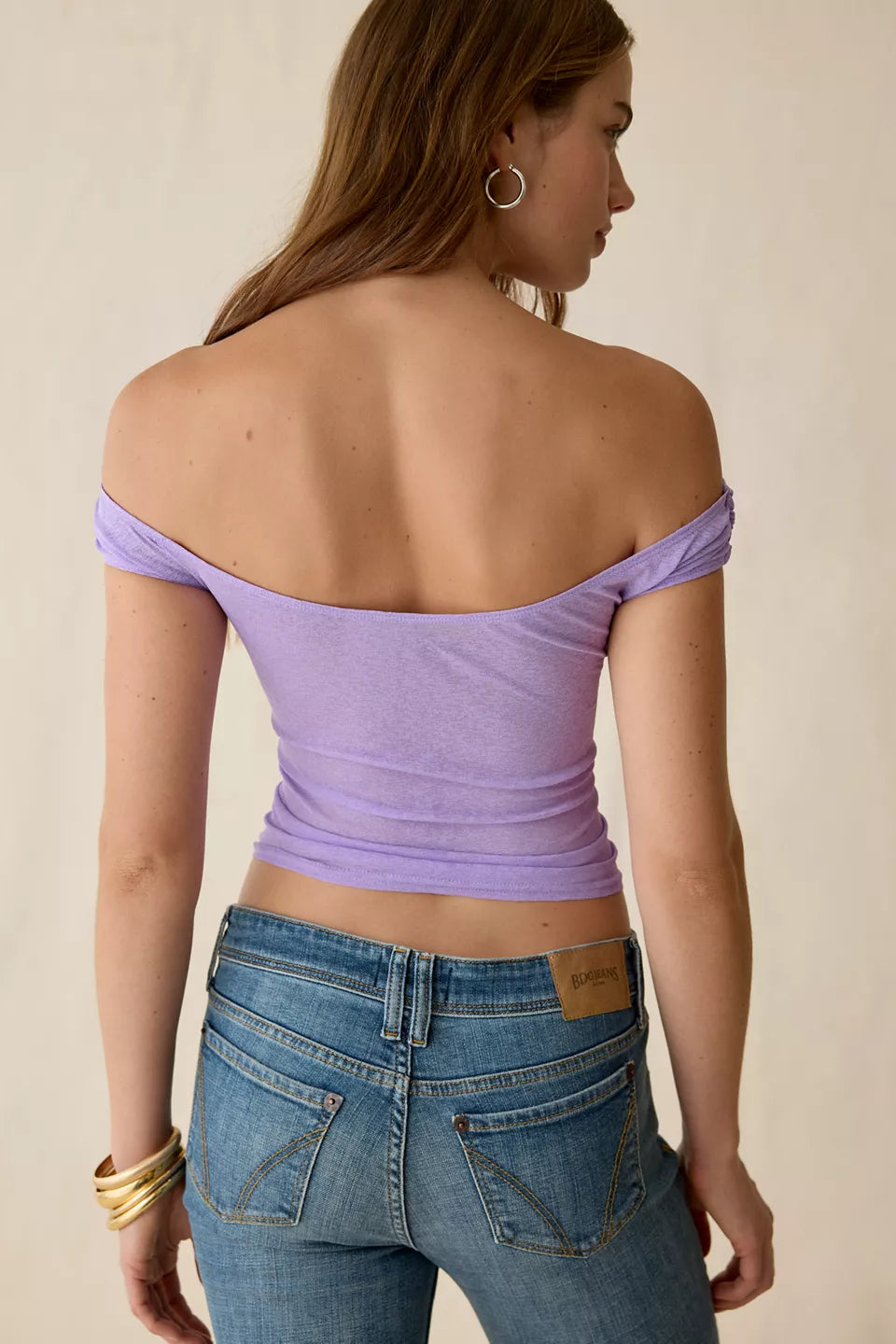 Urban Outfitters Women's Fia Off-The-Shoulder Crop Top