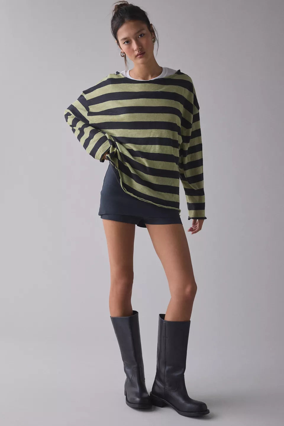 BDG Women's Kurt Off-The-Shoulder Long Sleeve Tee