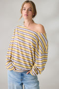 BDG Women's Kurt Off-The-Shoulder Long Sleeve Tee