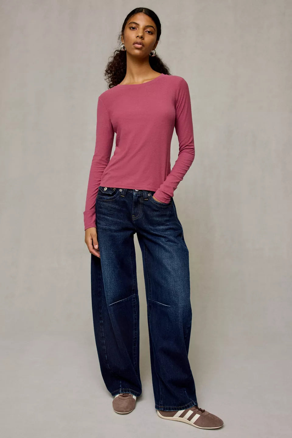 BDG Women's Long Sleeve Spill The Tee