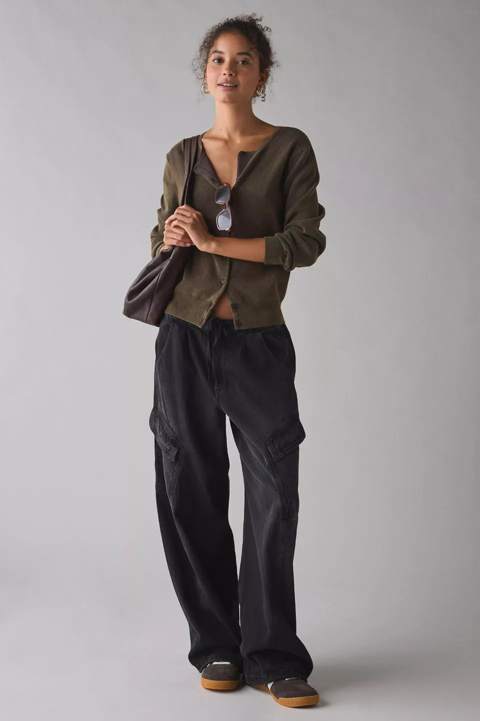 Women's Station Cocoon Baggy Barrel Leg Cargo Jeans