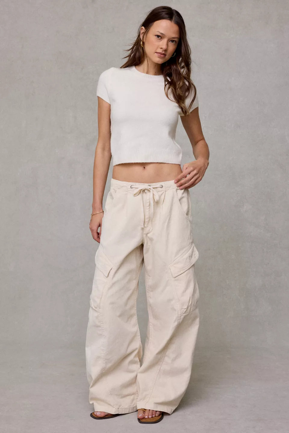 Women's Station Cocoon Baggy Barrel Leg Cargo Jeans