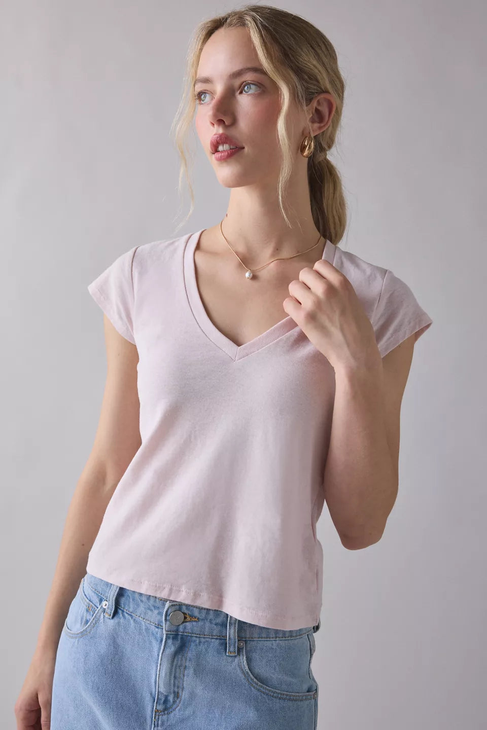 Women's V-Neck Short Sleeve Spill The Tee