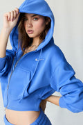 Nike Women's Sportswear Phoenix Fleece Loose Crop Full-Zip Hoodie