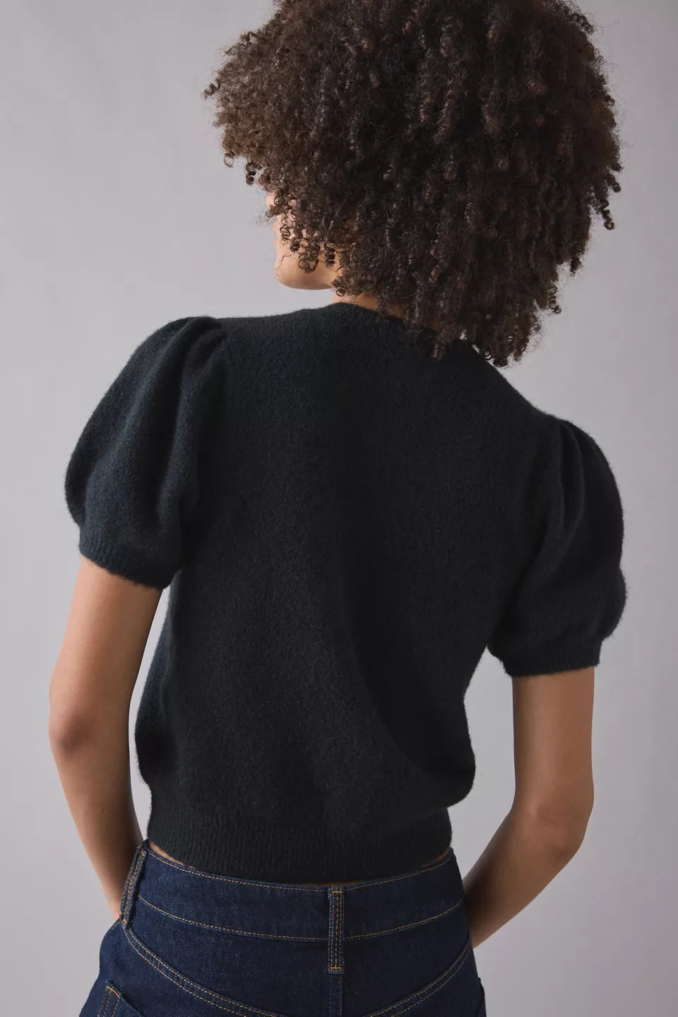 Women's Kate Puff Short Sleeve Cropped Cardigan