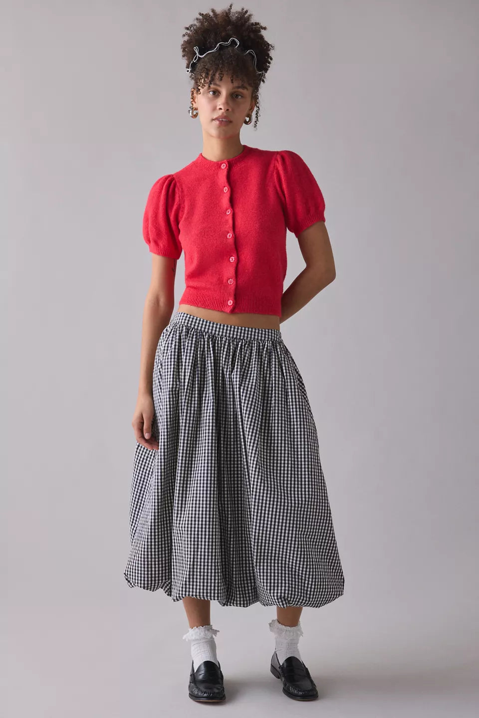 Women's Kate Puff Short Sleeve Cropped Cardigan