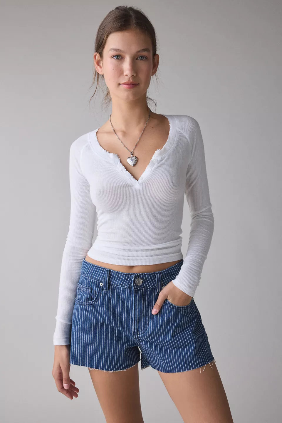 Women's Oscar Relaxed Cutoff Denim Mini Shorts