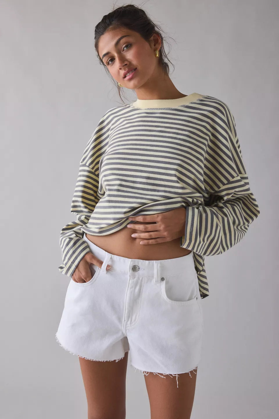 Women's Oscar Relaxed Cutoff Denim Mini Shorts