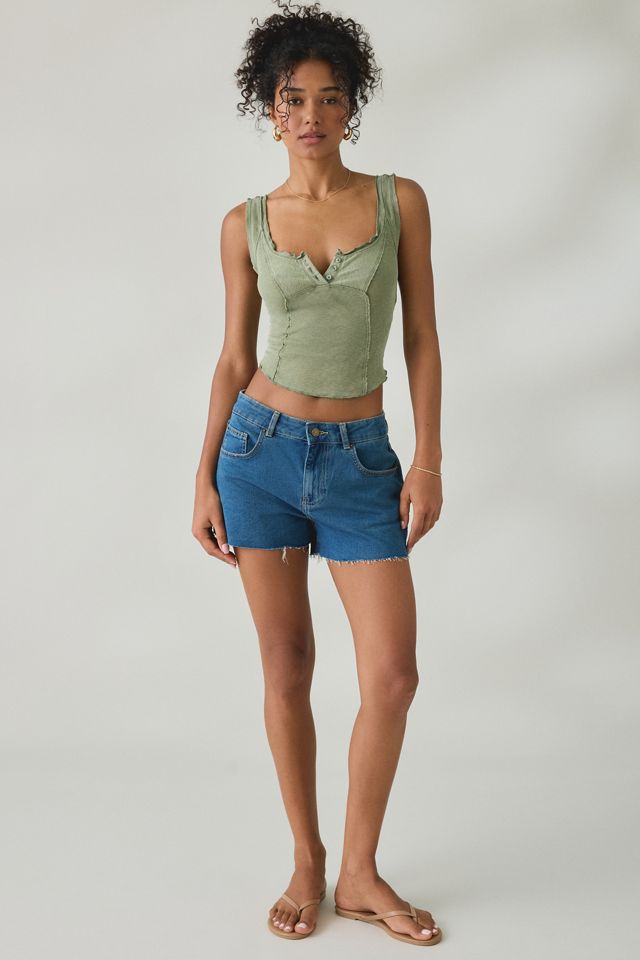 BDG Women's Oscar Relaxed Cutoff Denim Mini Shorts