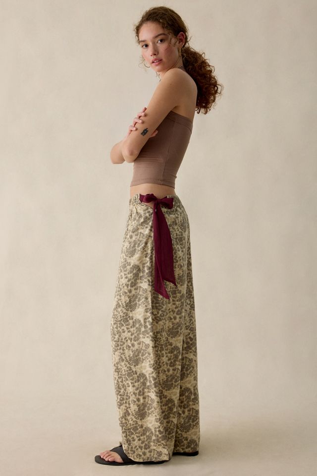 Out From Under Women's Eat Your Heart Out Side-Tie Bow PJ Pants