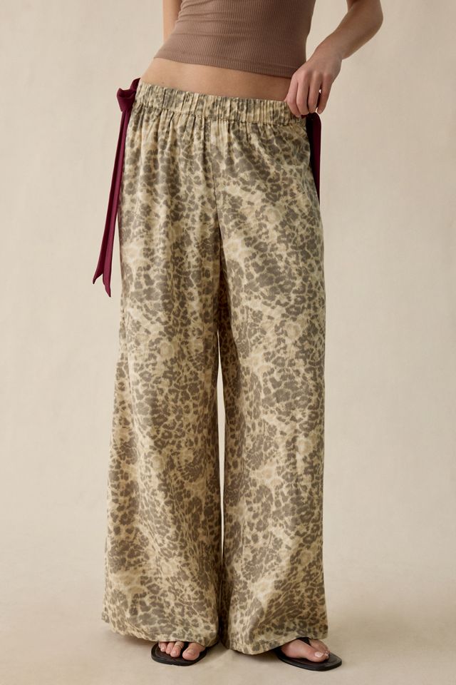 Out From Under Women's Eat Your Heart Out Side-Tie Bow PJ Pants