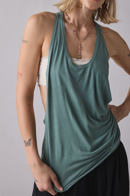 BDG Women's Bowery Reese Jersey Knit Relaxed Racerback Tank Top
