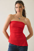 UO Afterparty Asymmetric Side-Slit Flyaway Tube Top
