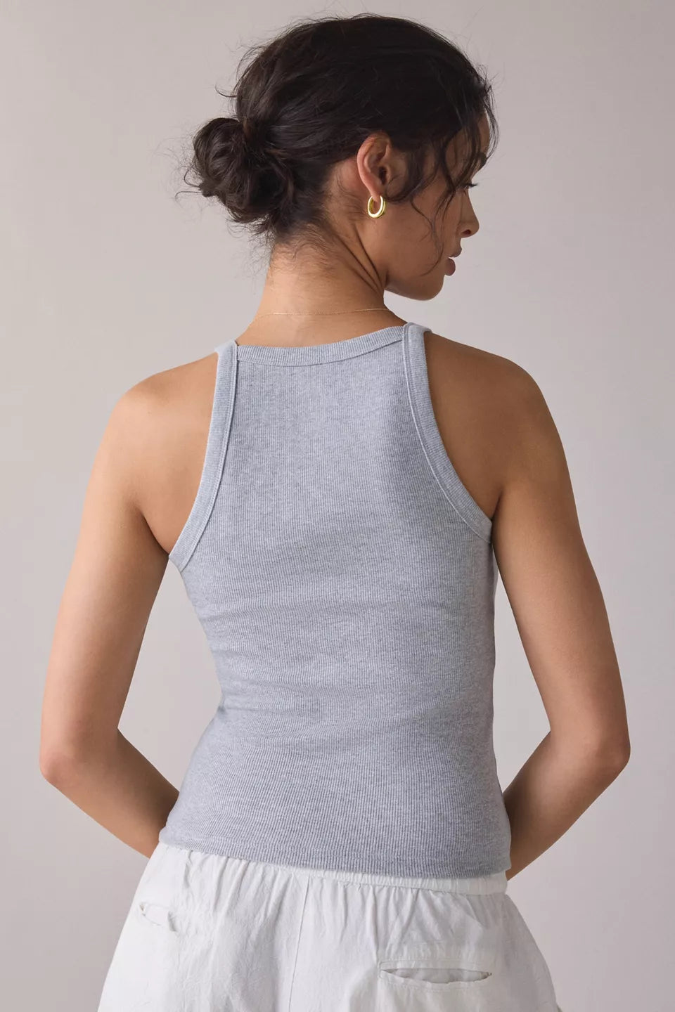 Women's Off-Duty Ribbed Round Neck Tank Top