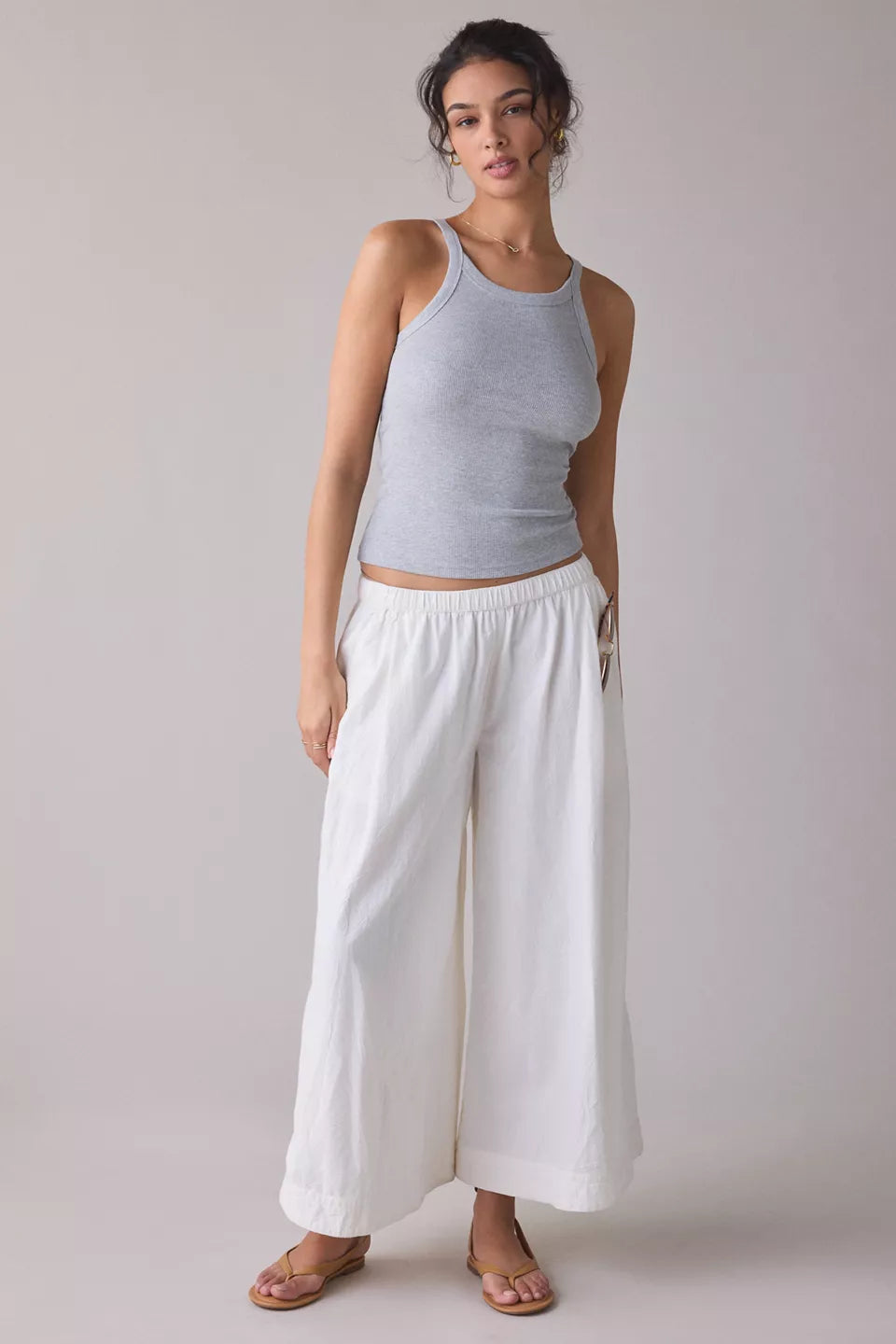 Women's Off-Duty Ribbed Round Neck Tank Top