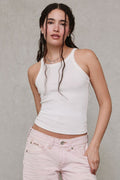 BDG Women's Off-Duty Ribbed Round Neck Tank Top