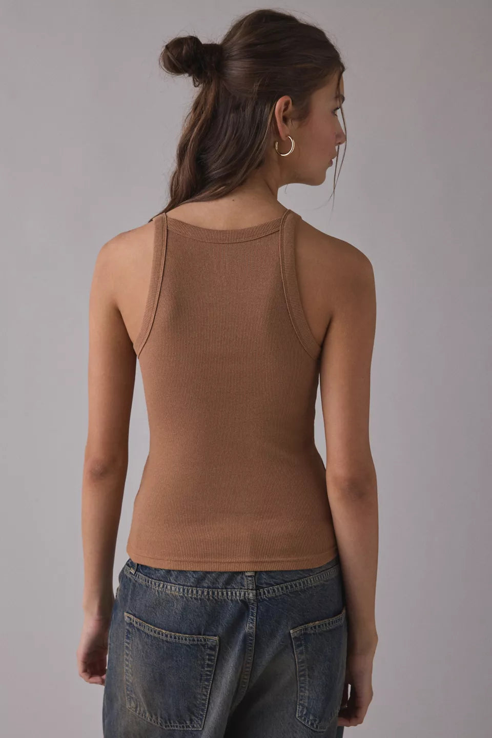Women's Off-Duty Ribbed Round Neck Tank Top