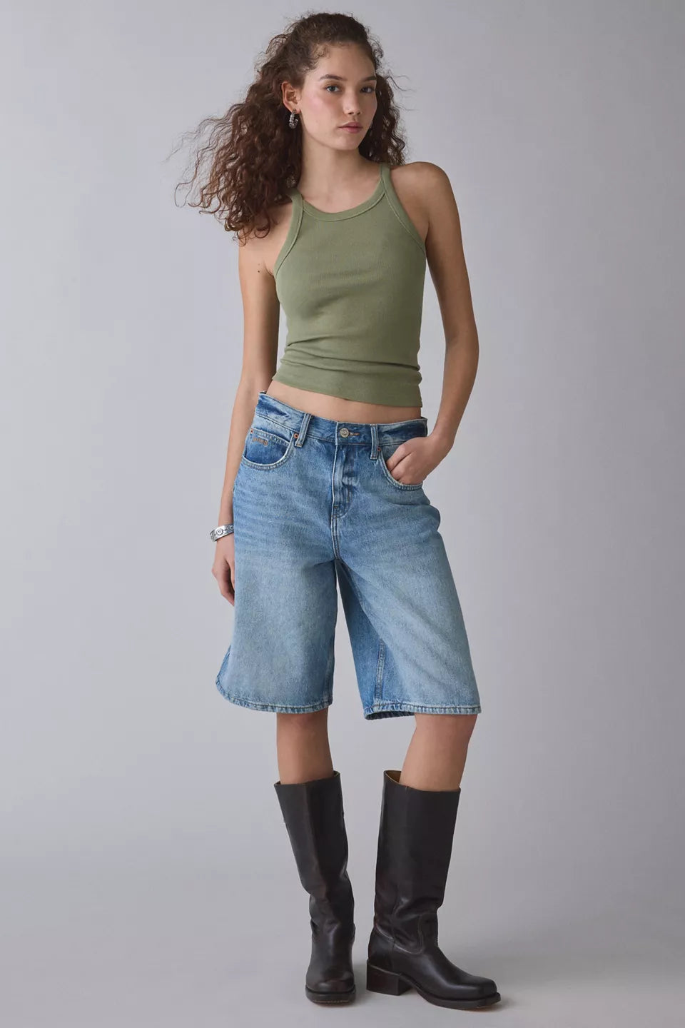 Women's Off-Duty Ribbed Round Neck Tank Top