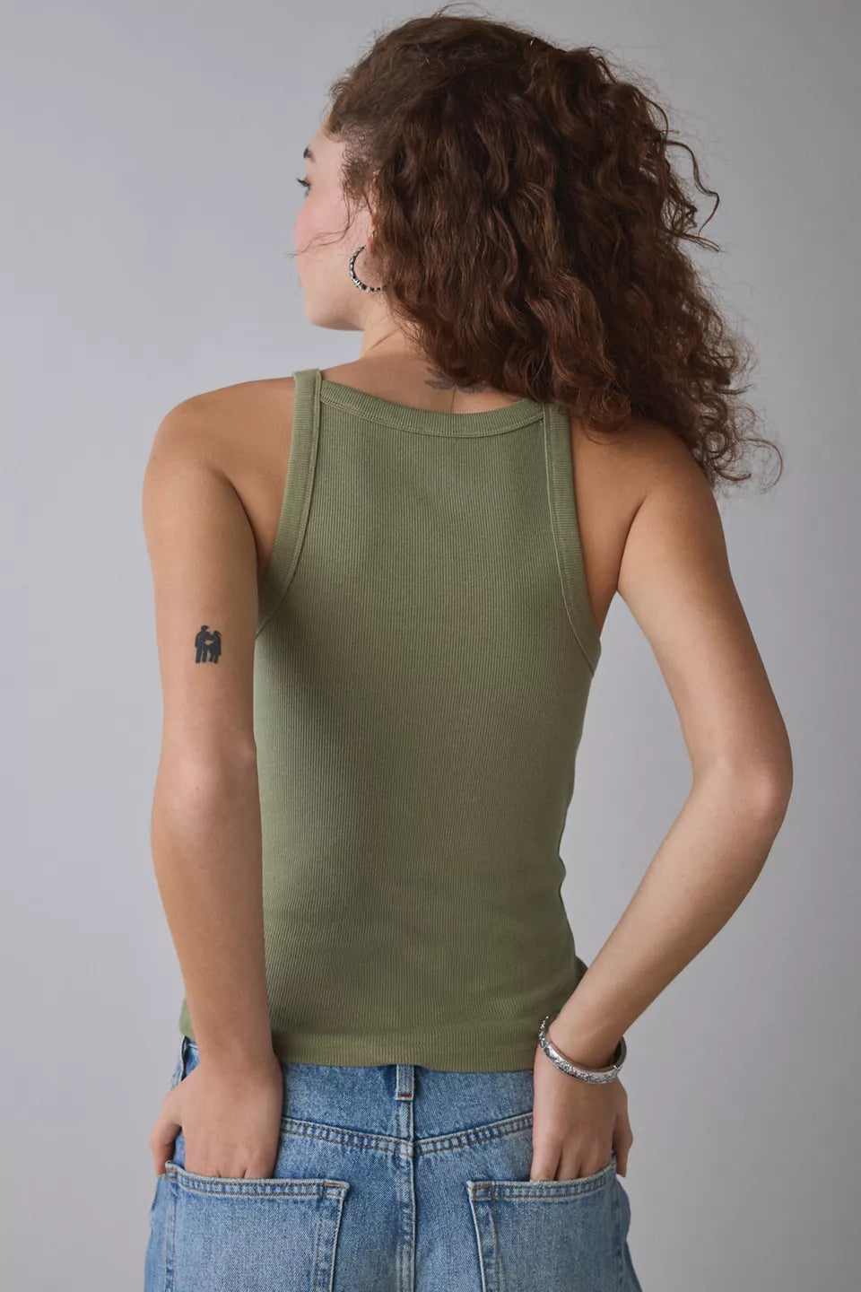 Women's Off-Duty Ribbed Round Neck Tank Top