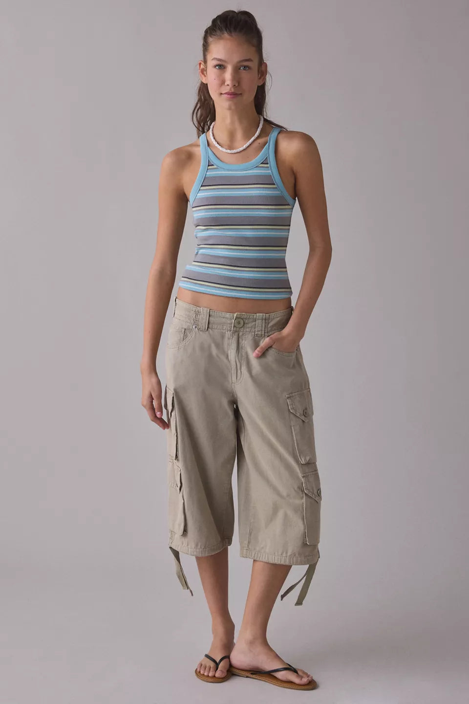 Women's Off-Duty Ribbed Round Neck Tank Top