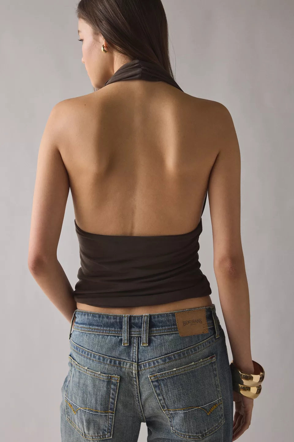 Women's Party For You Jersey Knit Plunging Halter Top
