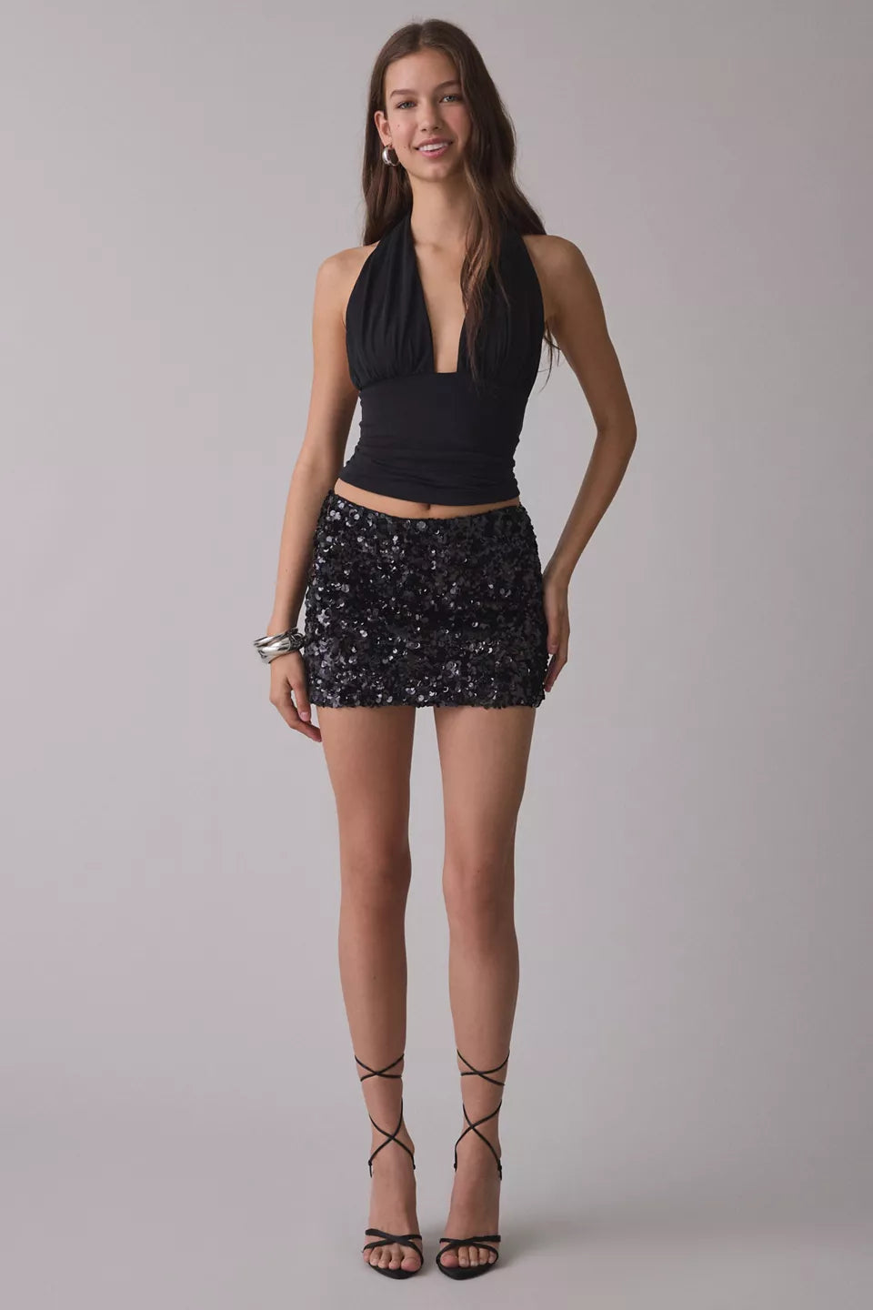 Women's Party For You Jersey Knit Plunging Halter Top