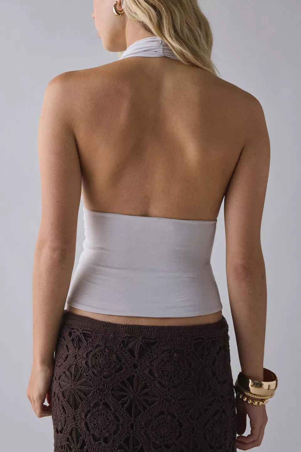 Women's Party For You Jersey Knit Plunging Halter Top