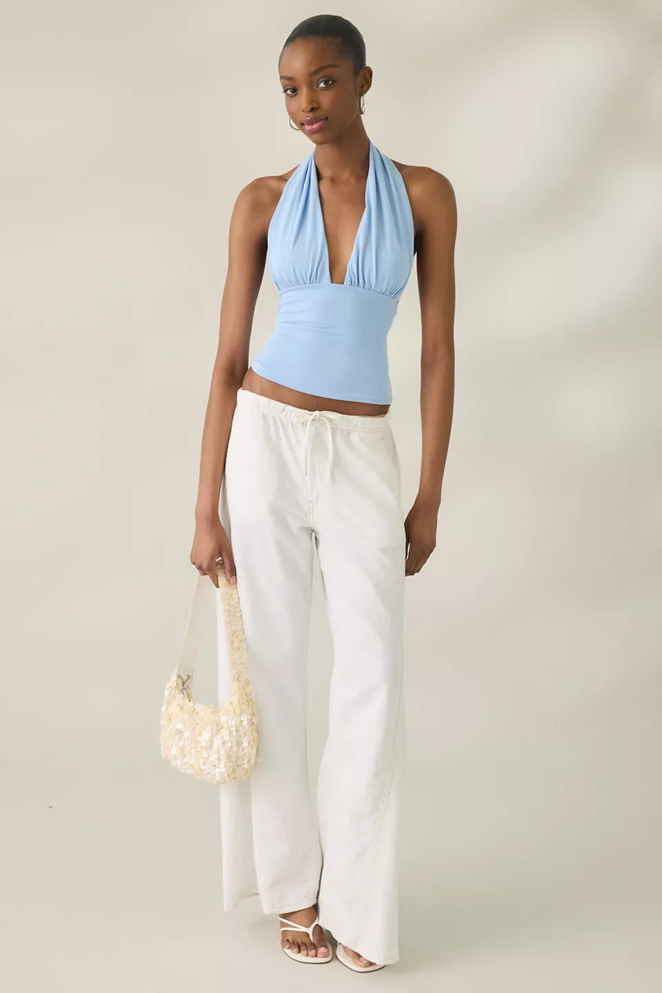 Women's Party For You Jersey Knit Plunging Halter Top