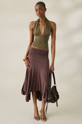 Urban Outfitters Women's Party For You Jersey Knit Plunging Halter Top