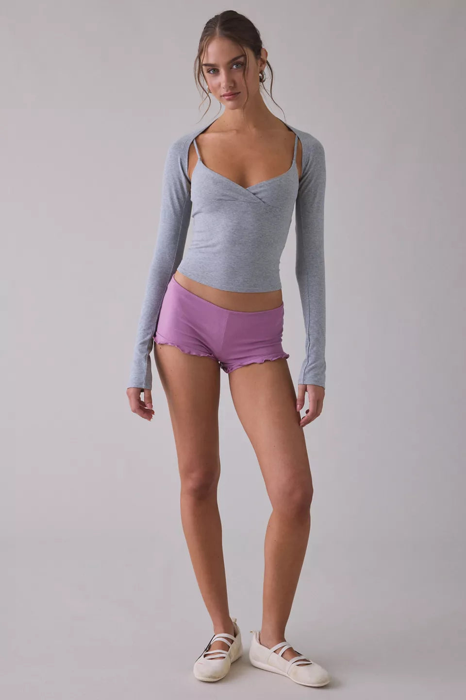 Out From Under Women's Bec Ballet Long Sleeve Shrug Top