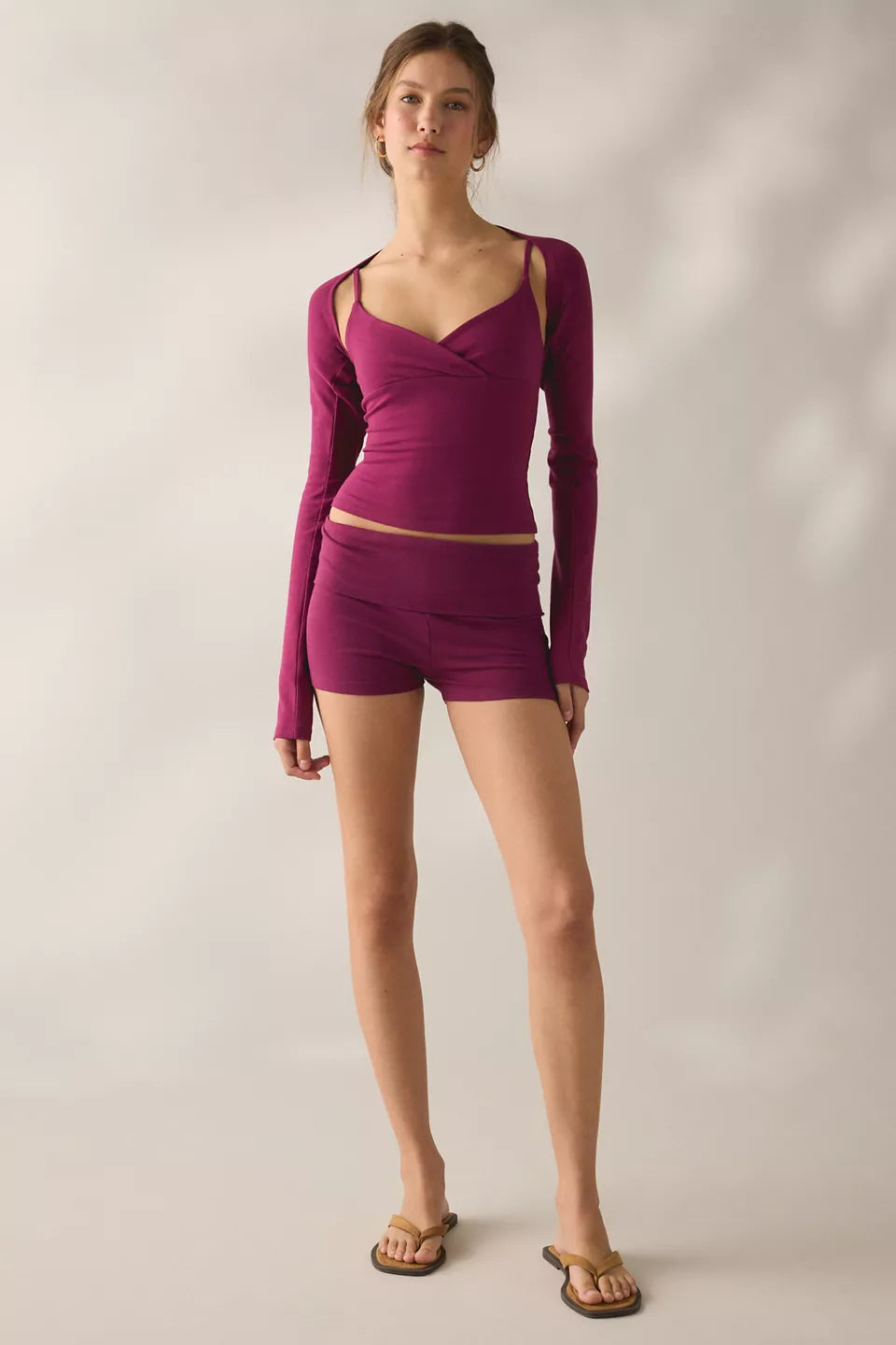 Out From Under Women's Bec Ballet Long Sleeve Shrug Top