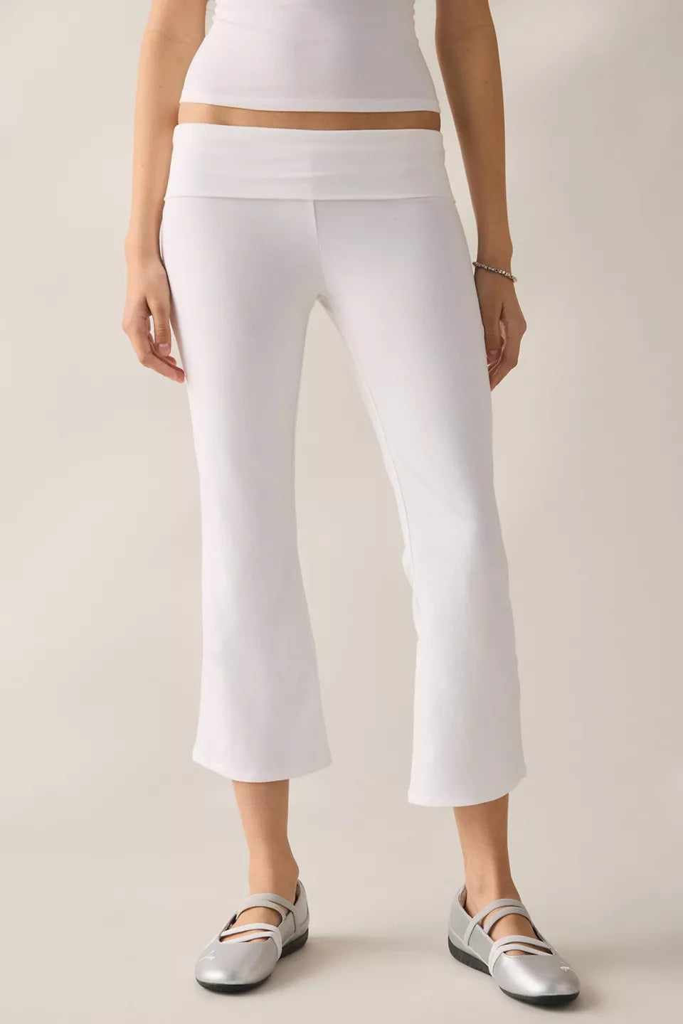 Women's Bec Cropped Foldover Kick Flare Pants