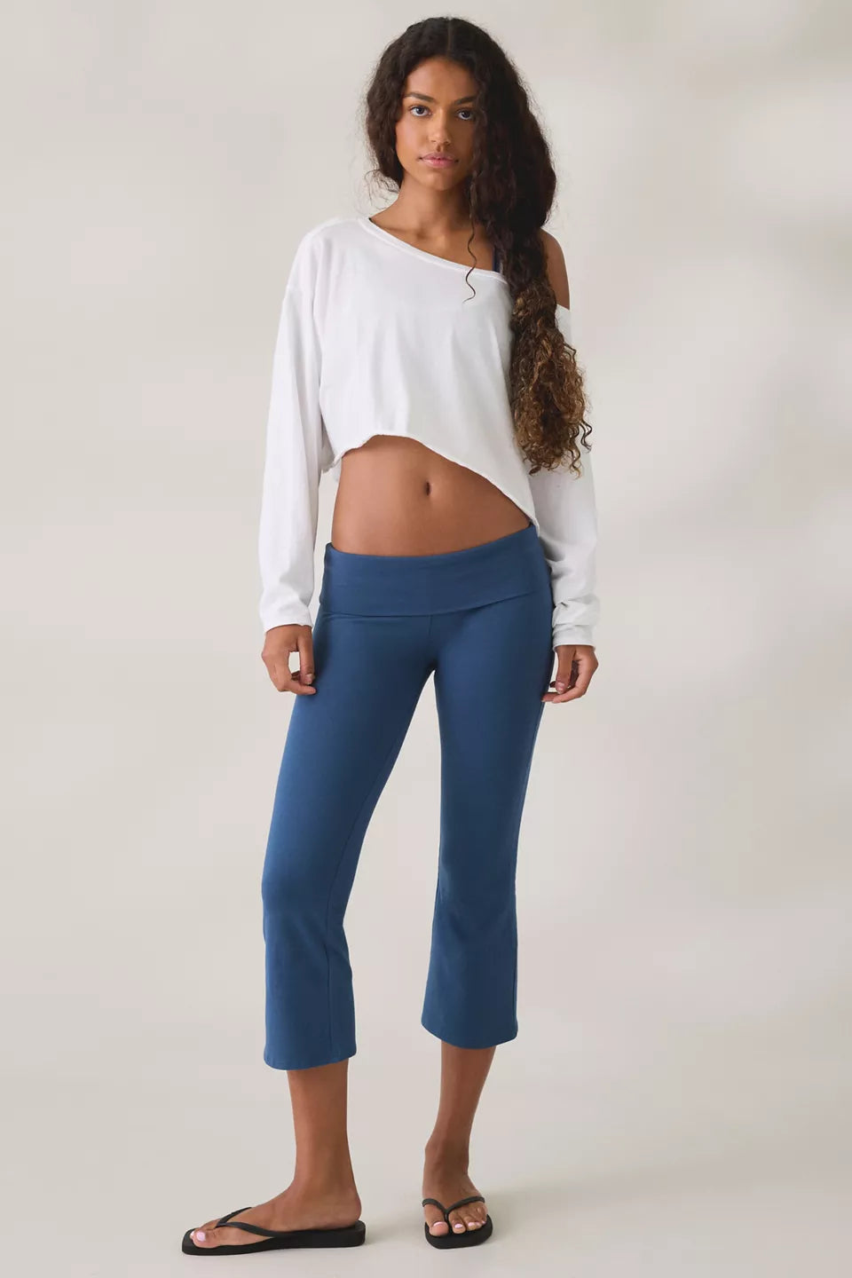 Women's Bec Cropped Foldover Kick Flare Pants