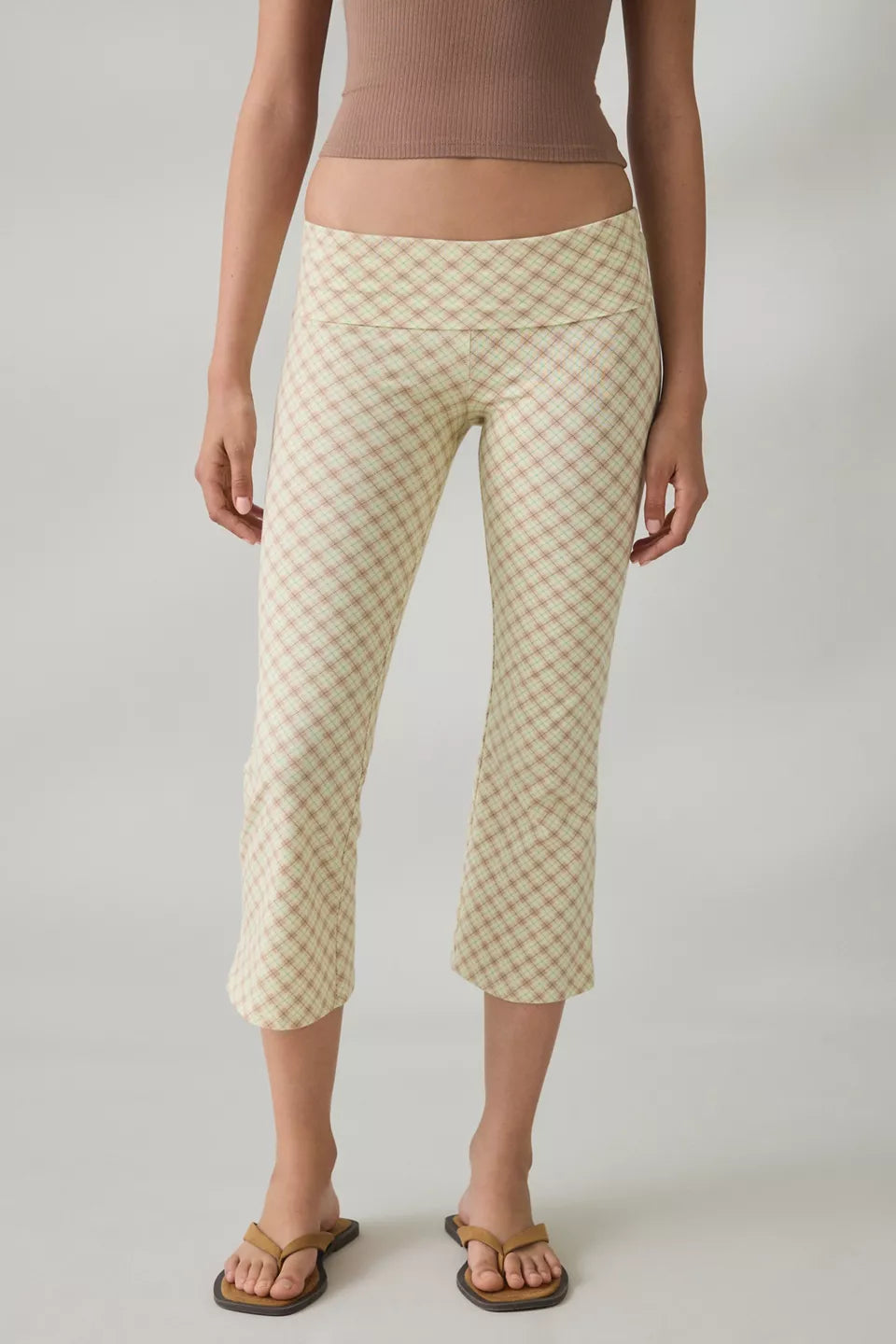 Women's Bec Cropped Foldover Kick Flare Pants