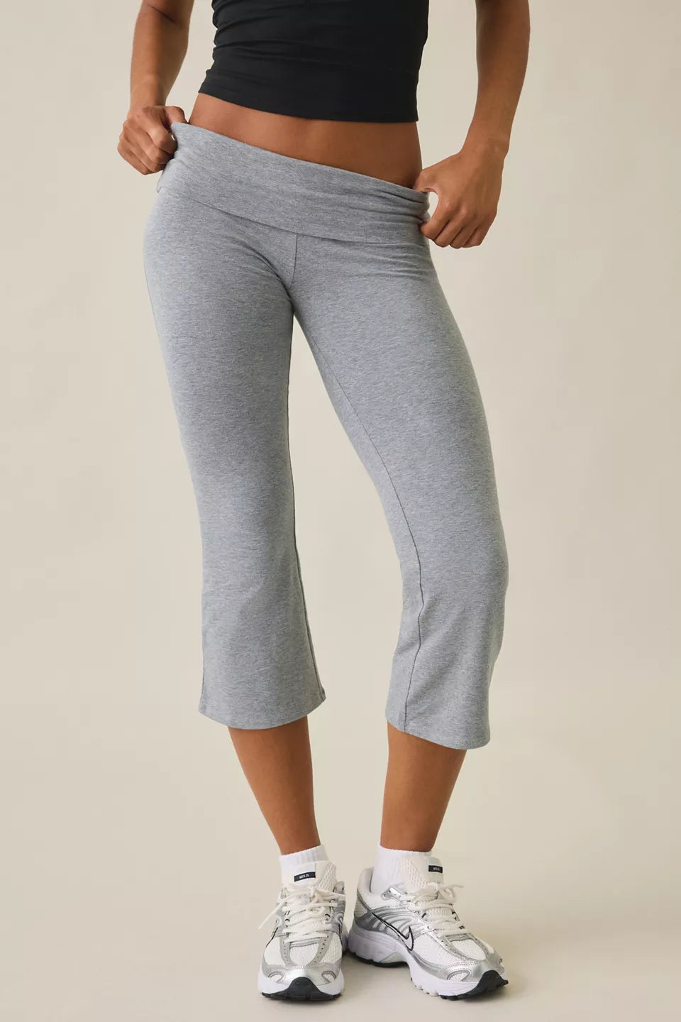 Women's Bec Cropped Foldover Kick Flare Pants