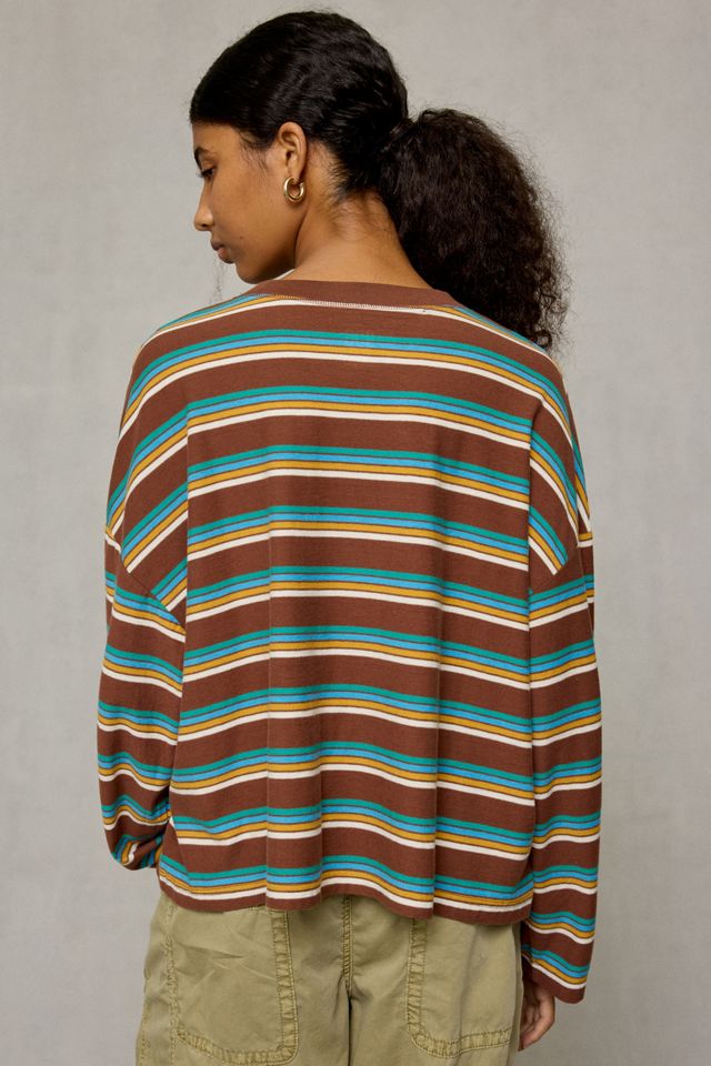 BDG Women's Boxy Long Sleeve Spill The Tee