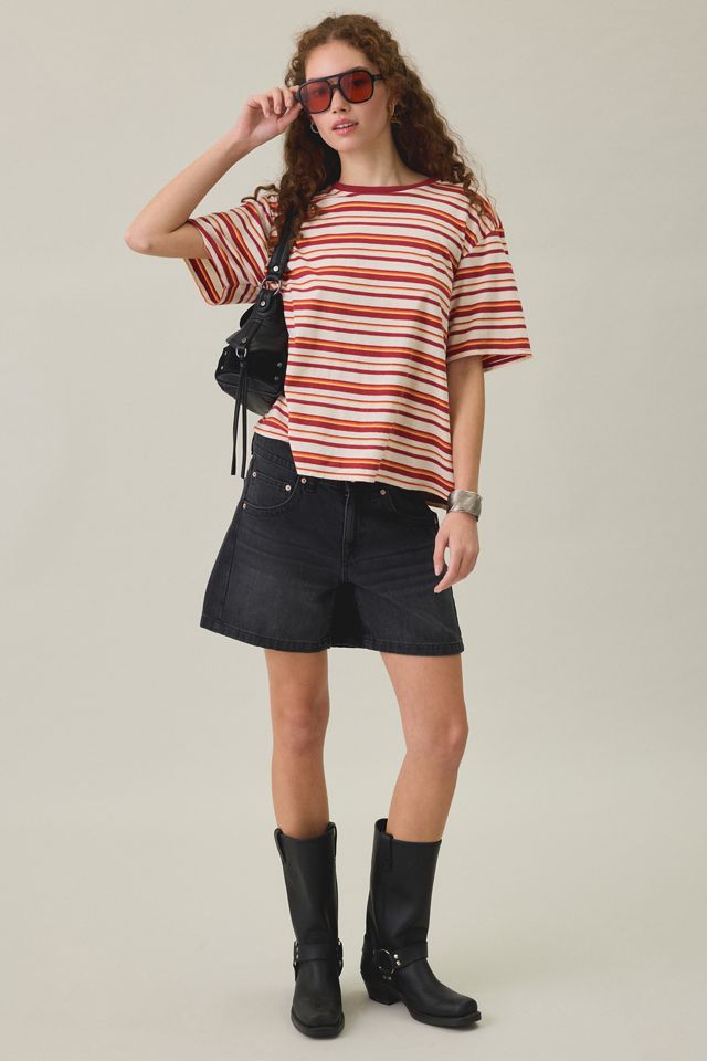 BDG Women's Boxy Short Sleeve Spill The Tee