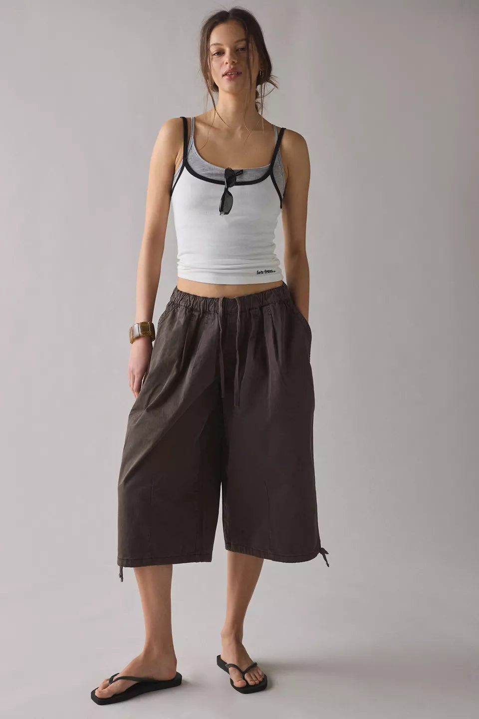 Women's Bobbi Cropped Baggy Pull-On Pants