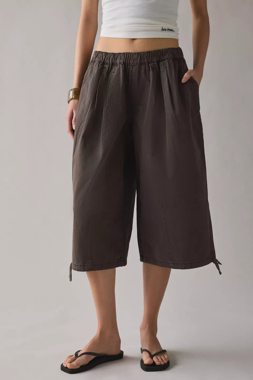 Women's Bobbi Cropped Baggy Pull-On Pants