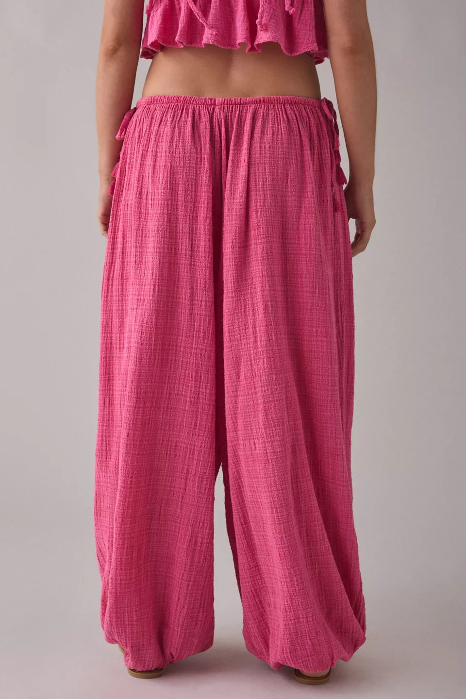 Women's Golden Hour Side-Tie Cotton Balloon Pants