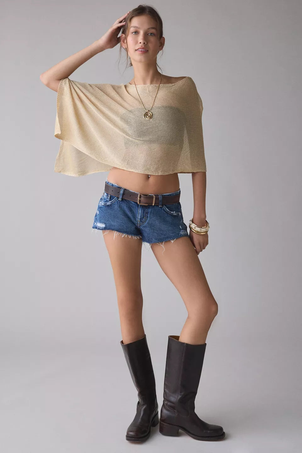 Women's Jenni Low-Rise Denim Micro Shorts