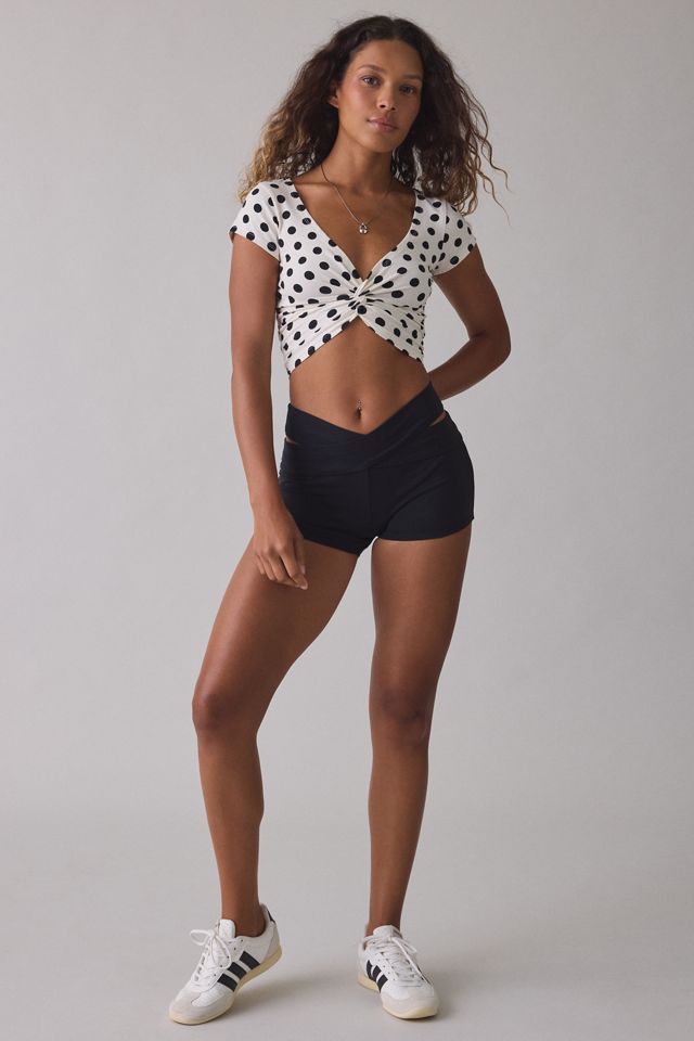 Out From Under Women's Bec Twist-Front Cropped Tee