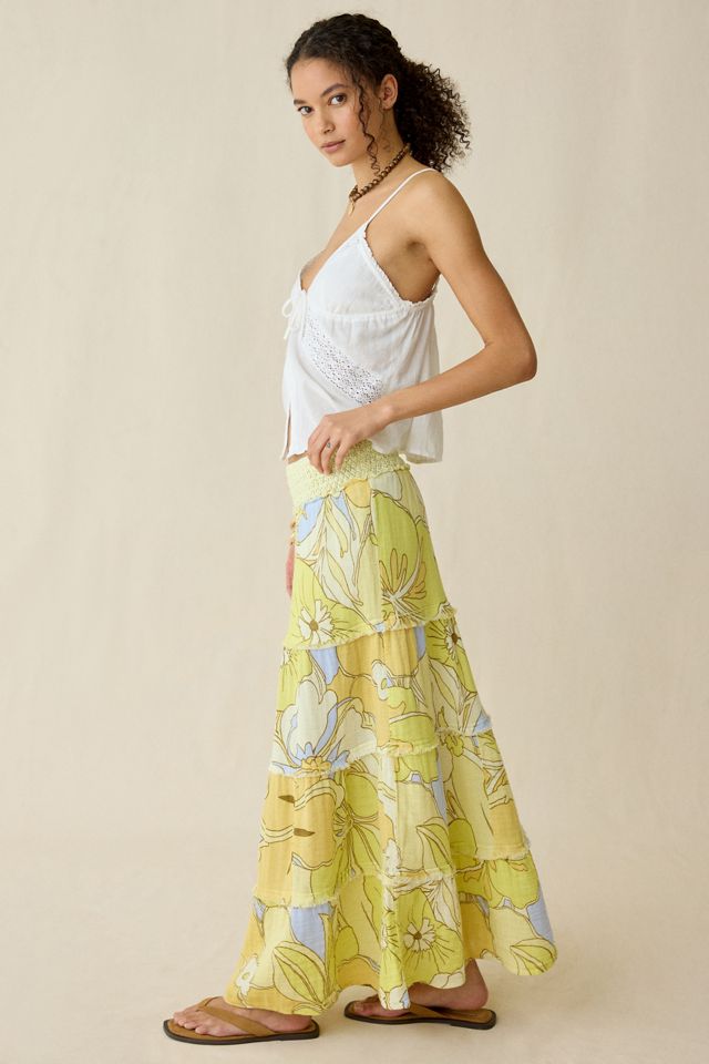 Kimchi Blue On My Mind Smocked Waist Tiered Maxi Skirt