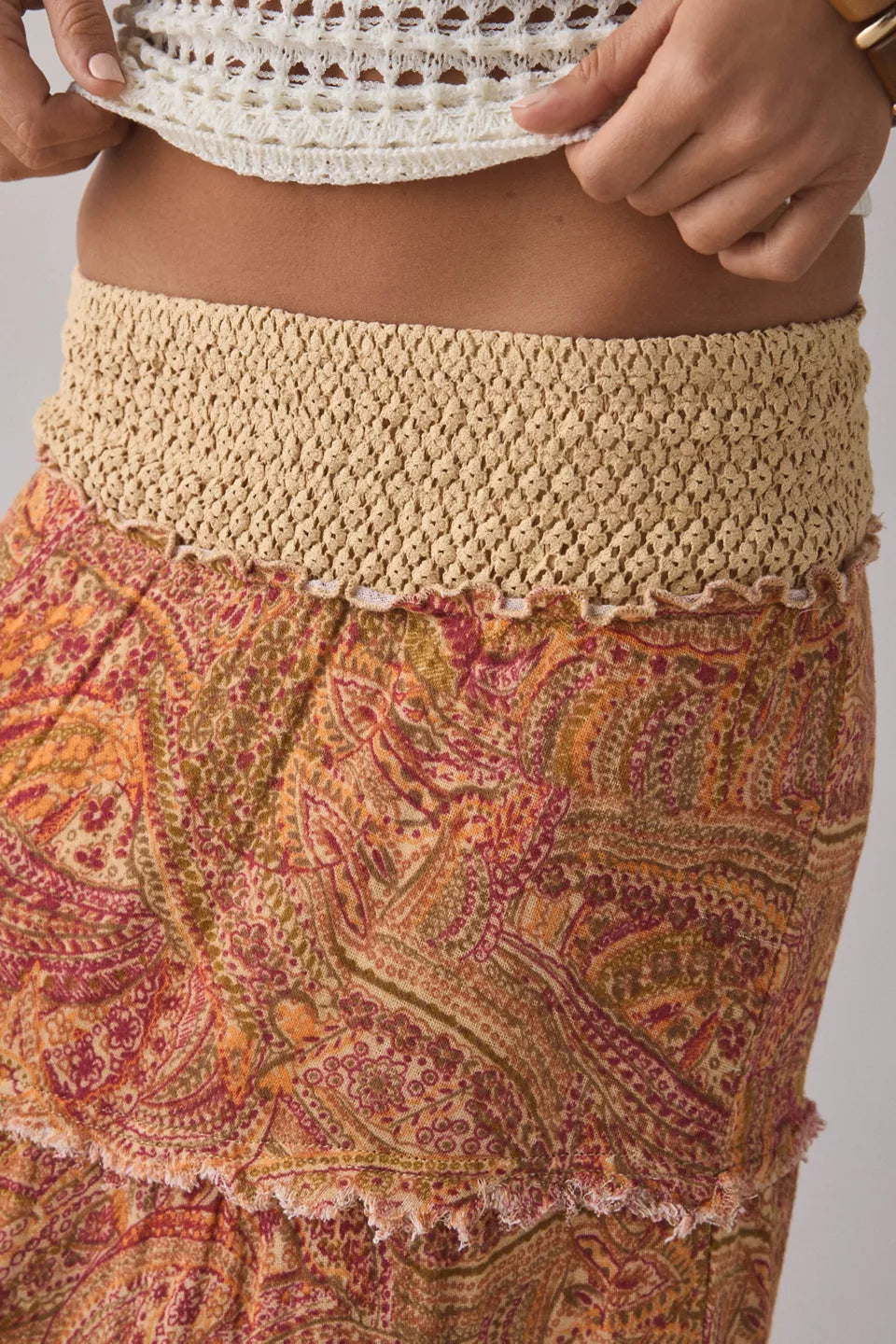 Women's On My Mind Smocked Waist Tiered Maxi Skirt